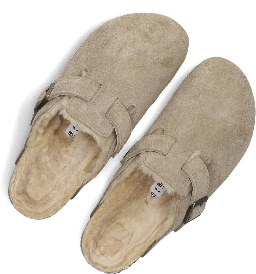 BIRKENSTOCK Instappers Dames Boston W Maat: 41 Materiaal: Suède Kleur: Taupe