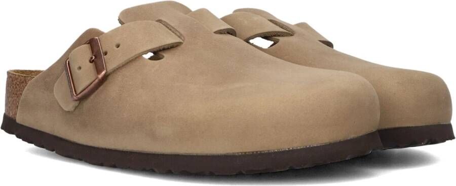 BIRKENSTOCK Instappers Dames Boston Oiled Led Maat: 40 Materiaal: Nubuck Kleur: Beige