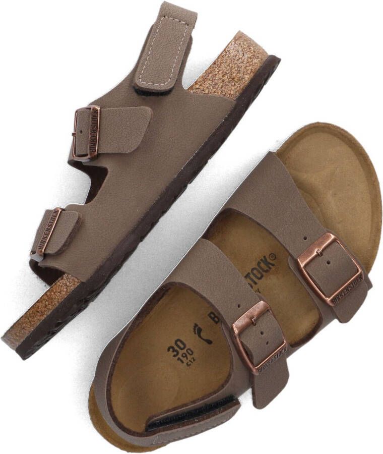 Birkenstock Milano Kids Sandalen Mocha Narrow fit | Bruin | Imitatieleer