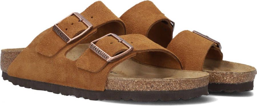 BIRKENSTOCK Slippers Arizona Maat: 40 Materiaal: Suède Kleur: Cognac