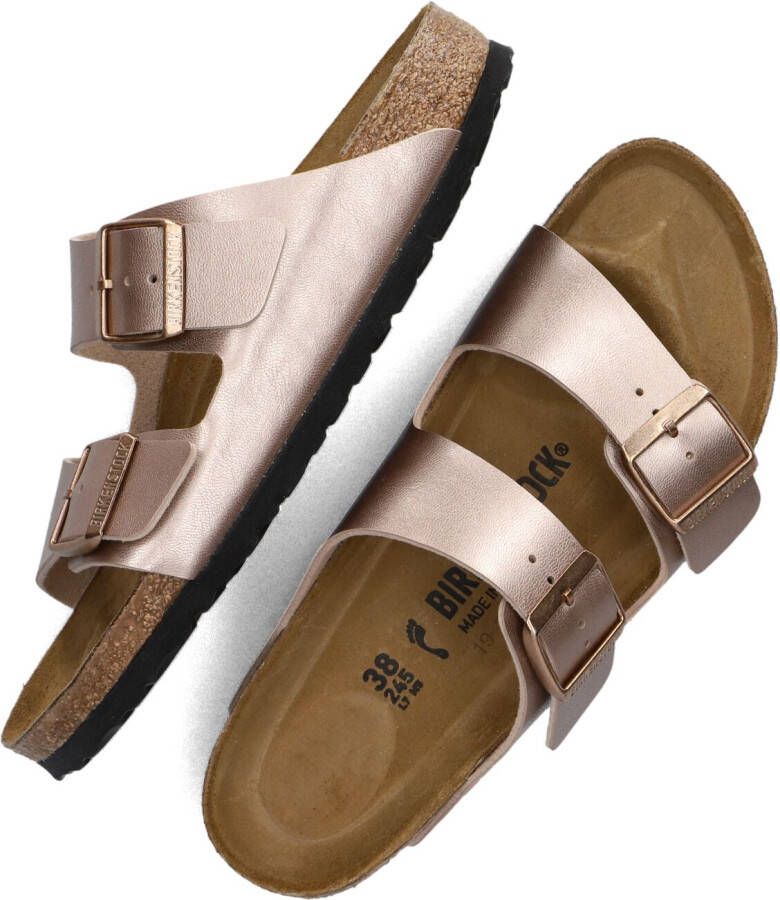 BIRKENSTOCK Slippers Dames Arizona Dames Maat: 35 Materiaal: Leer Kleur: Brons