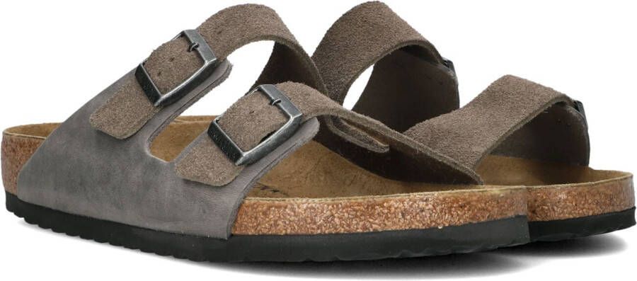 BIRKENSTOCK Slippers Heren Arizona Heren Maat: 42 Materiaal: Suède Kleur: Bruin