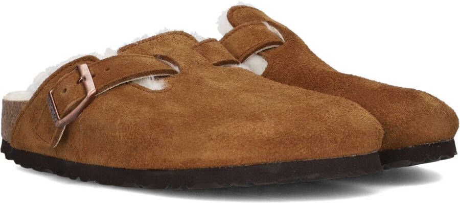 BIRKENSTOCK Dames Boston Shear Sue Maat: 38 Materiaal: Suède Kleur: Cognac