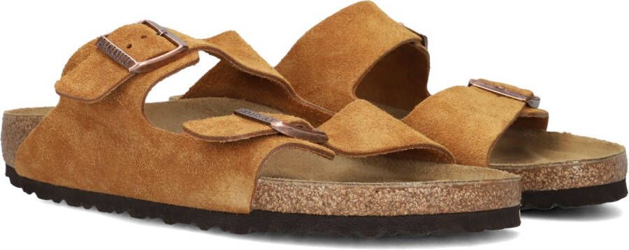 BIRKENSTOCK Slippers Arizona Maat: 40 Materiaal: Suède Kleur: Cognac