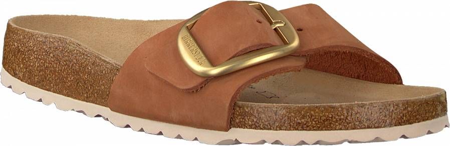 Birkenstock Madrid Brandy narrow Nubuck Big Buckle Dames Slippers Cognac