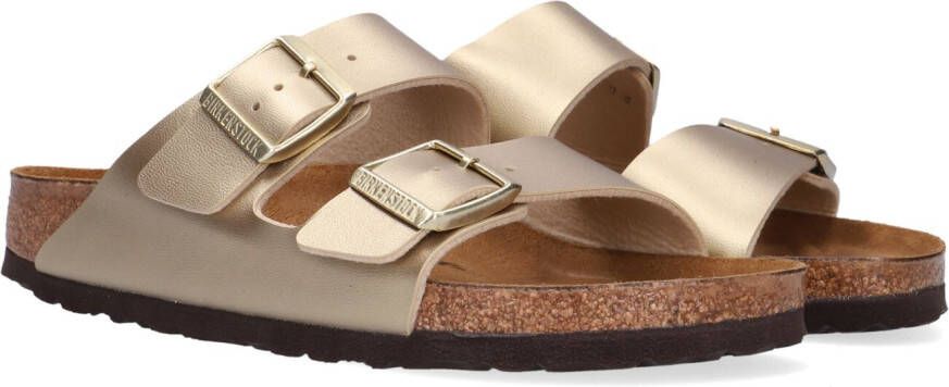 BIRKENSTOCK Slippers Dames Arizona Dames Maat: 39 Materiaal: Leatherlook Kleur: Goud