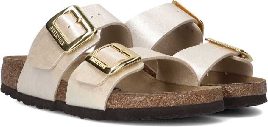 BIRKENSTOCK Slippers Dames Sydney Cushion Buckle Maat: 36 Materiaal: Leatherlook Kleur: Goud