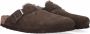 Birkenstock slipper BOSTON Shearling Mocca Seude Leather narrow - Thumbnail 1