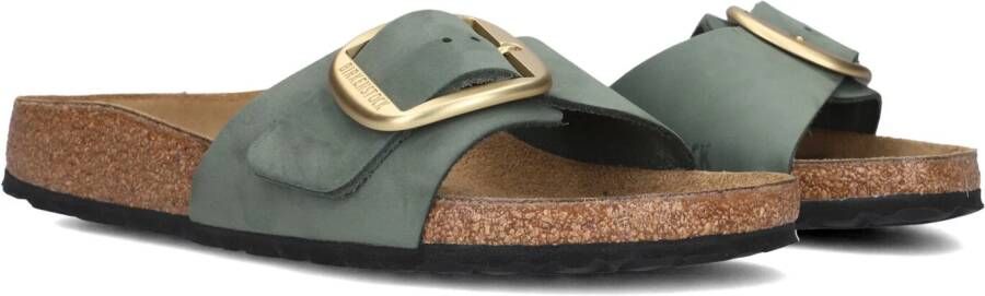 BIRKENSTOCK Slippers Dames Madrid Buckle Nub Slip Maat: 43 Materiaal: Suède Kleur: Groen