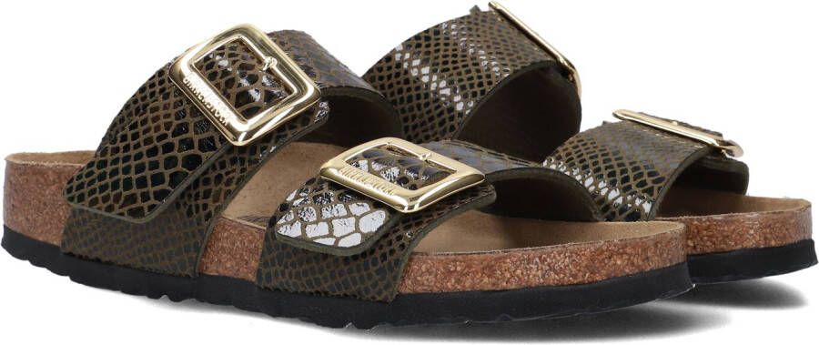BIRKENSTOCK Slippers Dames Sydney Cushion Maat: 37 Materiaal: Leatherlook Kleur: Groen