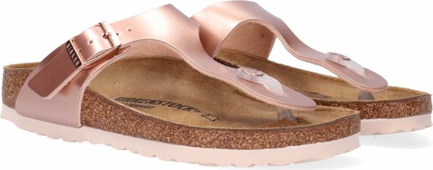 Birkenstock Gizeh Kids Slippers Electric Metallic Copper Regular fit | Goud | Imitatieleer