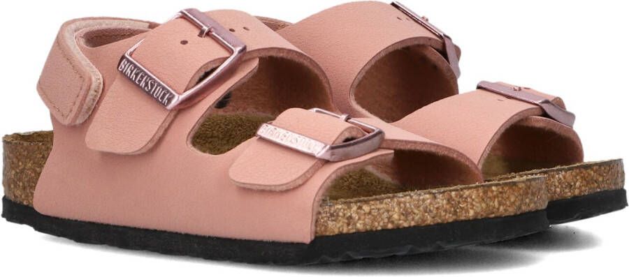 Birkenstock Kid's Milano AS Birkibuc Sandalen Narrow roze bruin