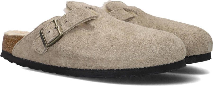 BIRKENSTOCK Clogs Dames Boston W Maat: 41 Materiaal: Suède Kleur: Taupe