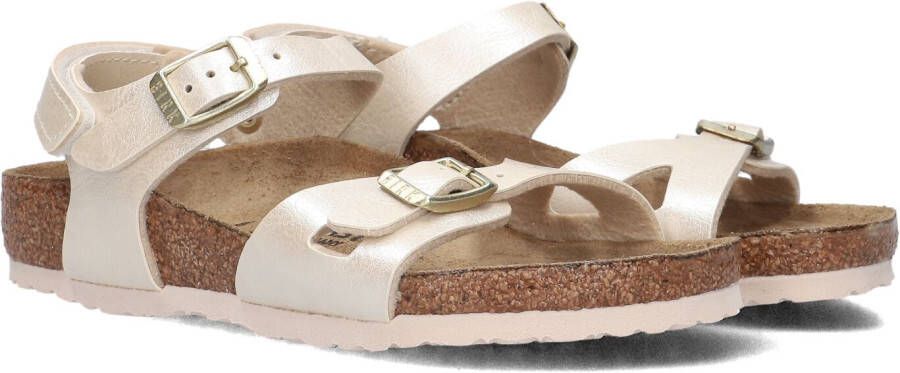 Birkenstock Adjustable Strap Sandals with Buckle Closure Kids White Shoes