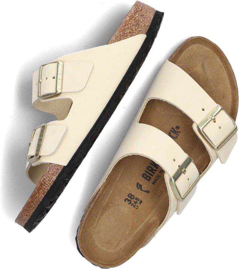 BIRKENSTOCK Arizona Nubuck Ecru narrow Beige Nubuck Plateau sandalen Dames