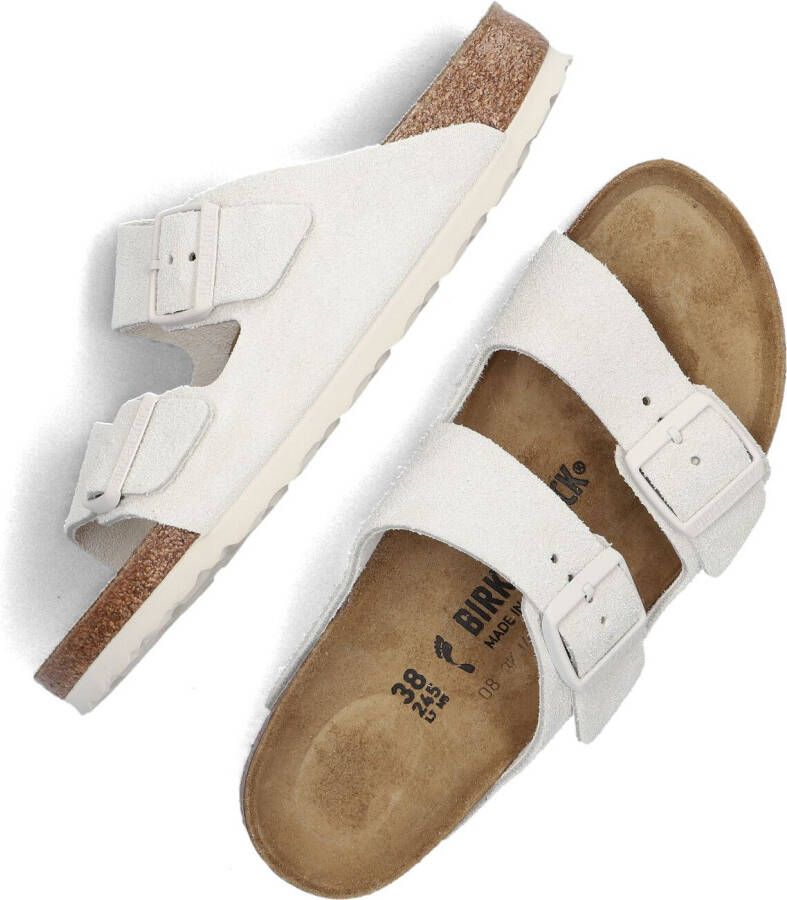 BIRKENSTOCK Slippers Dames Arizona Dames Maat: 43 Materiaal: Suède Kleur: Wit