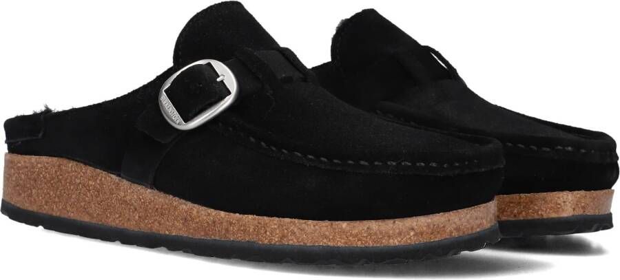 Birkenstock Zwarte Leren Pantoffels Herfst Winter Dames Black Dames