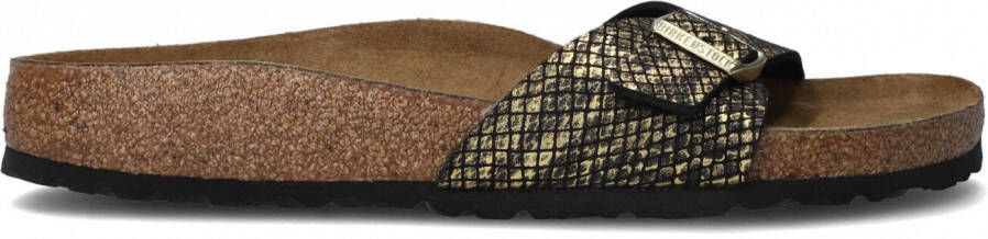 Birkenstock Slippers Madrid shiny python met voorgevormd voetbed schoenwijdte: smal