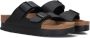 Birkenstock Zwarte Logo Sandalen Gesp Sluiting Rubberen Zool Black Dames - Thumbnail 1