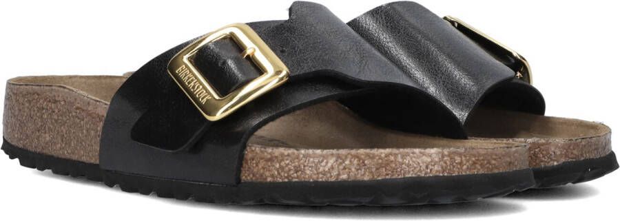 BIRKENSTOCK Slippers Dames Catalina Cushion Buckle Maat: 37 Materiaal: Leatherlook Kleur: Zwart