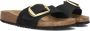 BIRKENSTOCK Slippers Dames Madrid Big Buckle Maat: 39 Materiaal: Nubuck Kleur: Zwart - Thumbnail 1