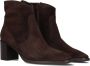 BLASZ 102 Enkellaarsjes Enkelboots met rits Dames Bruin - Thumbnail 1