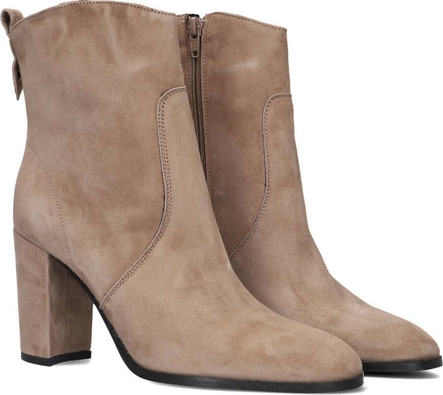 BLASZ 165 Enkellaarsjes Enkelboots met rits Dames Taupe