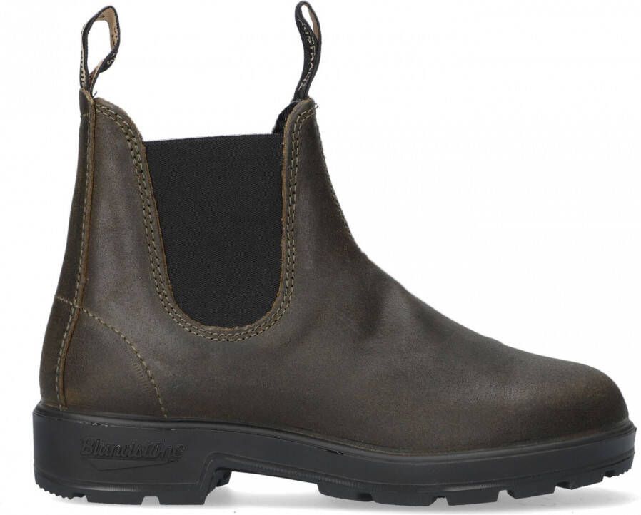 Blundstone Chelsea Laarzen Loop in Stijl met Dark Olive Breast Beatle El Side Boot Input Crust Groen Unisex