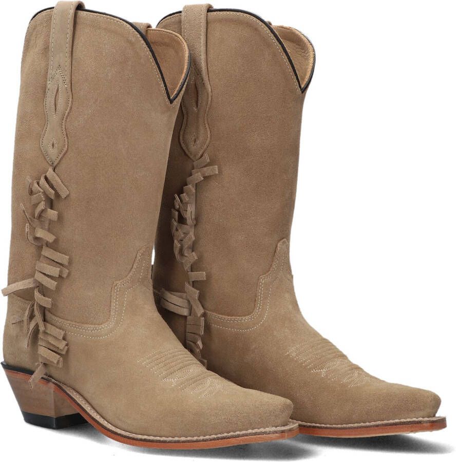 BOOTSTOCK Beige Cowboylaarzen Ruffle Sand Women