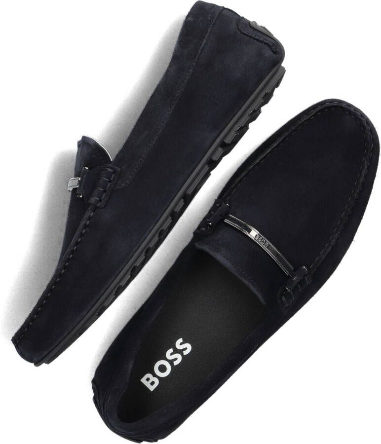 BOSS Loafers Heren Noel_mocc Maat: 41 Materiaal: Suède Kleur: Blauw