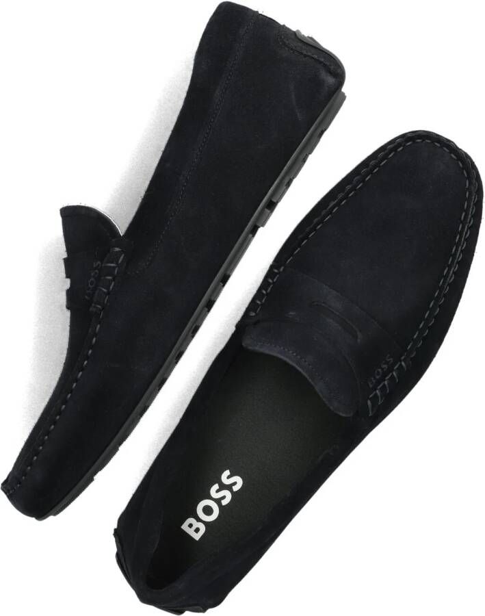 BOSS Mocassins Heren Noel_mocc Maat: 40 Materiaal: Suède Kleur: Blauw