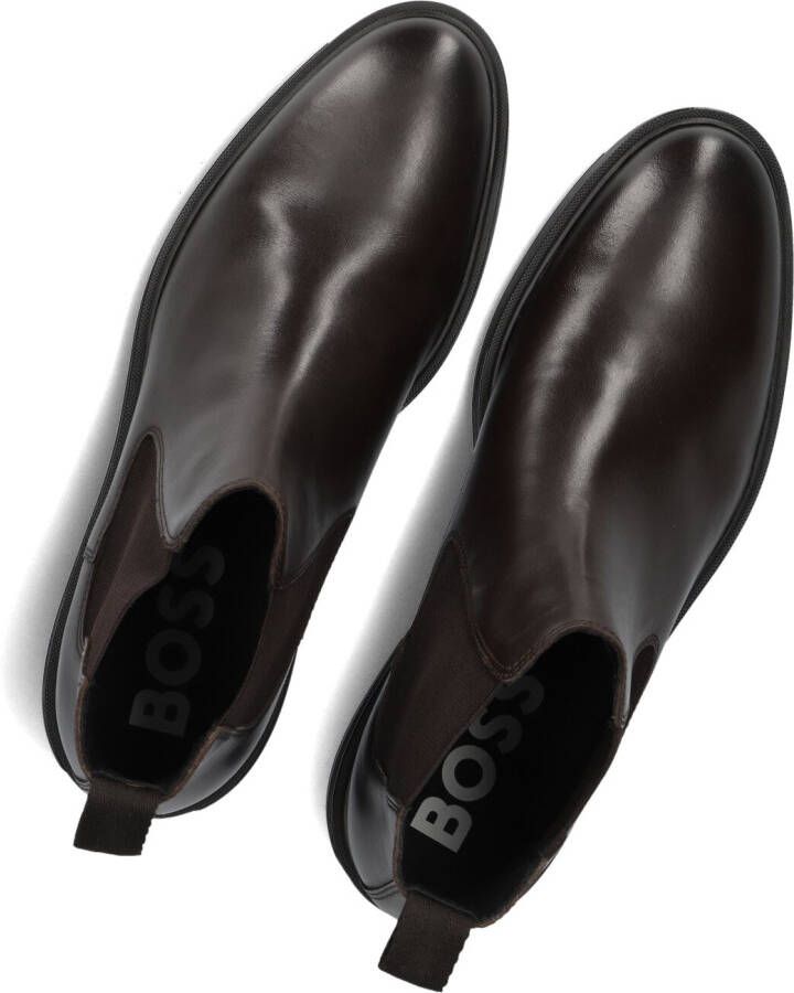 BOSS Chelsea Boots Heren Calev_cheb Maat: 45 Materiaal: Leer Kleur: Bruin