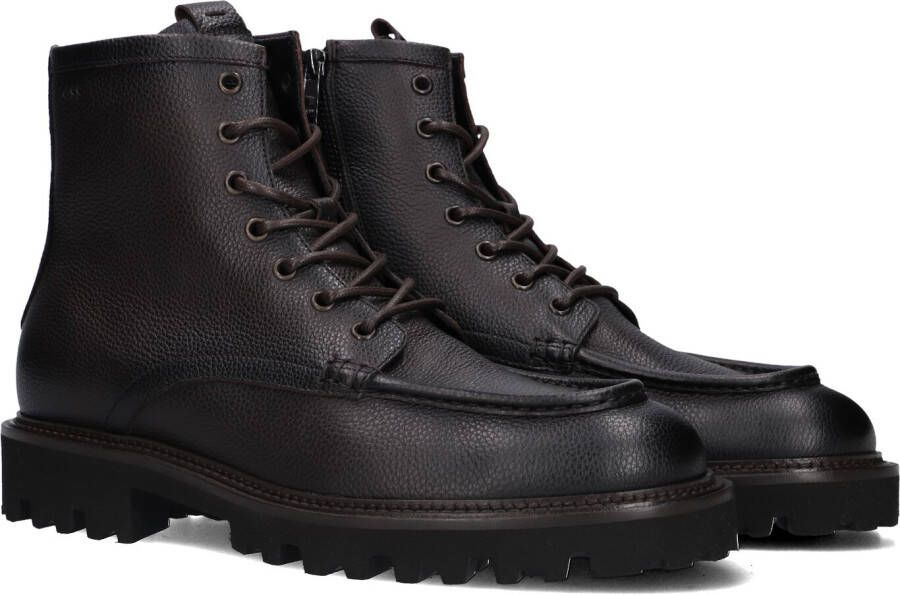 BOSS Veterboots Heren Julyo_halb Maat: 45 Materiaal: Leer Kleur: Bruin