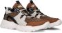 Braqeez 421792-513 Lage Sneakers Bruin Print Leer Veters - Thumbnail 1