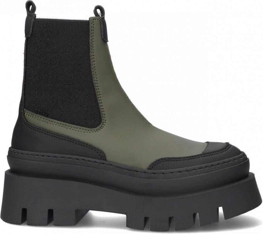 Bronx Evi-ann 47427 Enkelboots Enkellaarsjes Dames Groen