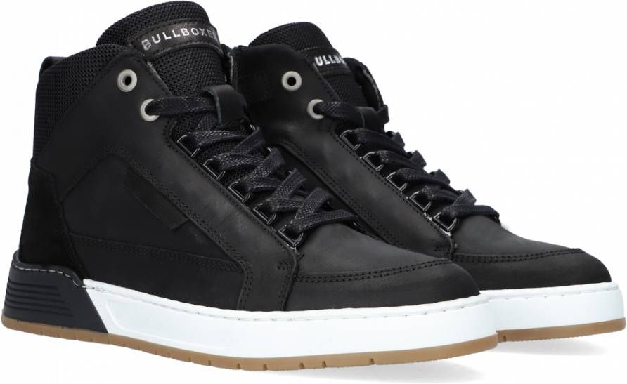 Bullboxer Aof500 Hoge sneakers Leren Sneaker Zwart