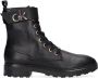 Calvin Klein Cleat Biker Boot Veterboots Laarzen Met Veters Dames Zwart - Thumbnail 7