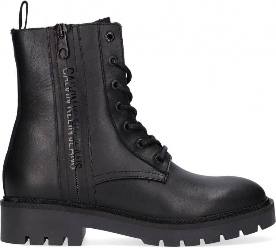 Calvin Klein Combat Mid Laceup Veterboots Laarzen Met Veters Dames Zwart