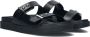 Calvin Klein Ergonomische Slide Zwarte Leren Slippers Black Dames - Thumbnail 1