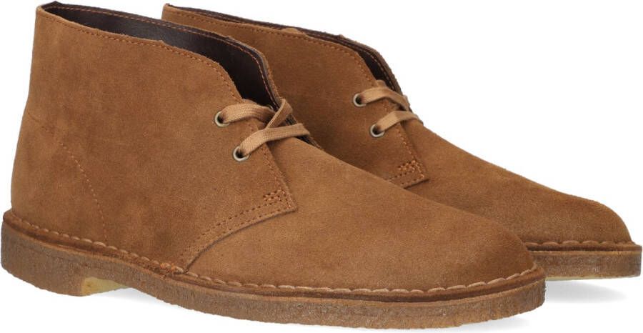 CLARKS ORIGINALS Clarks Boots Heren Desert Boot Heren Maat: 46 Materiaal: Suède Kleur: Cognac