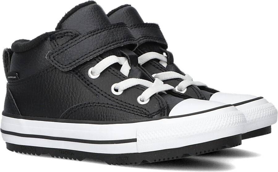 Converse Chuck Taylor Allstar Leather Zwart Klittenband Sneakers Jongens