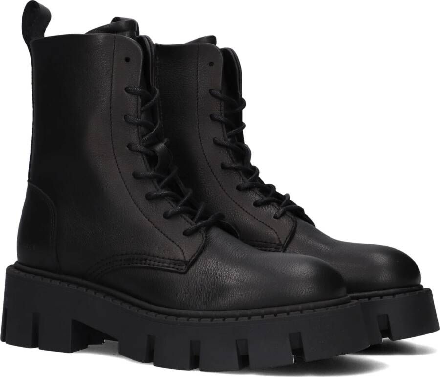 Copenhagen Shoes Leren Combat Boots met Ritsluiting Black Dames