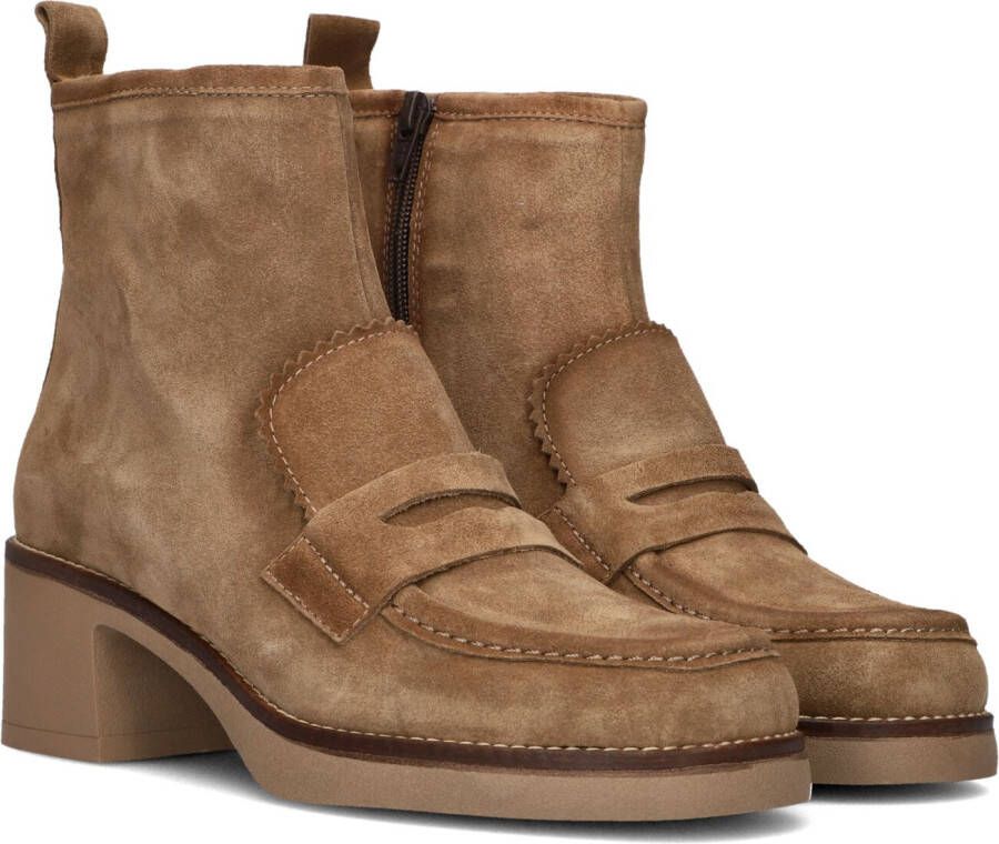 CTWLK Indy Enkellaarsjes Enkelboots met rits Dames Beige