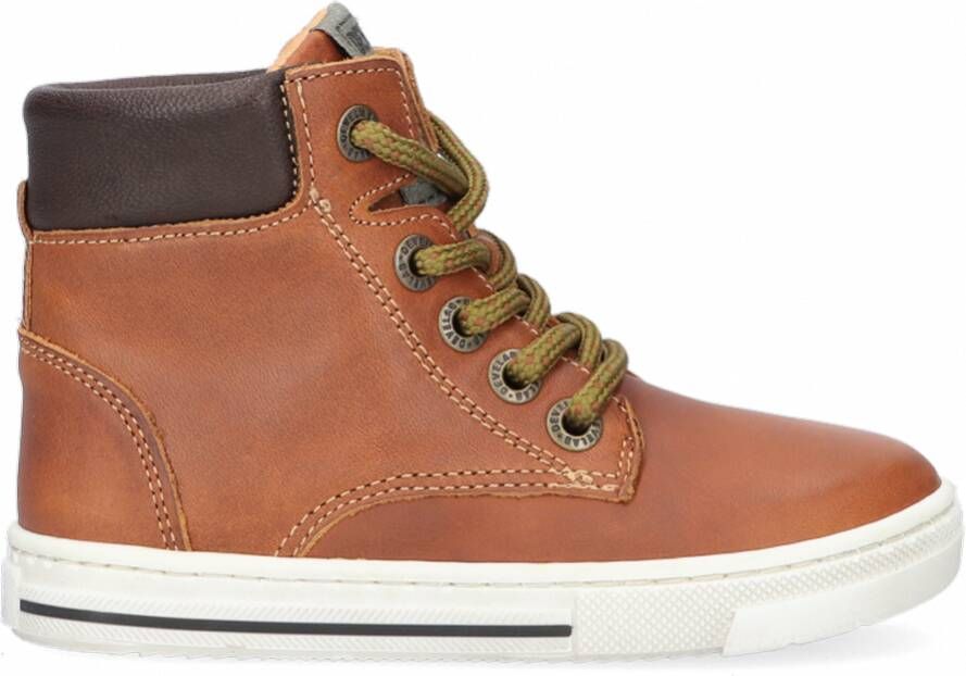 Develab 41901 Hoge sneakers Leren Sneaker Jongens Cognac