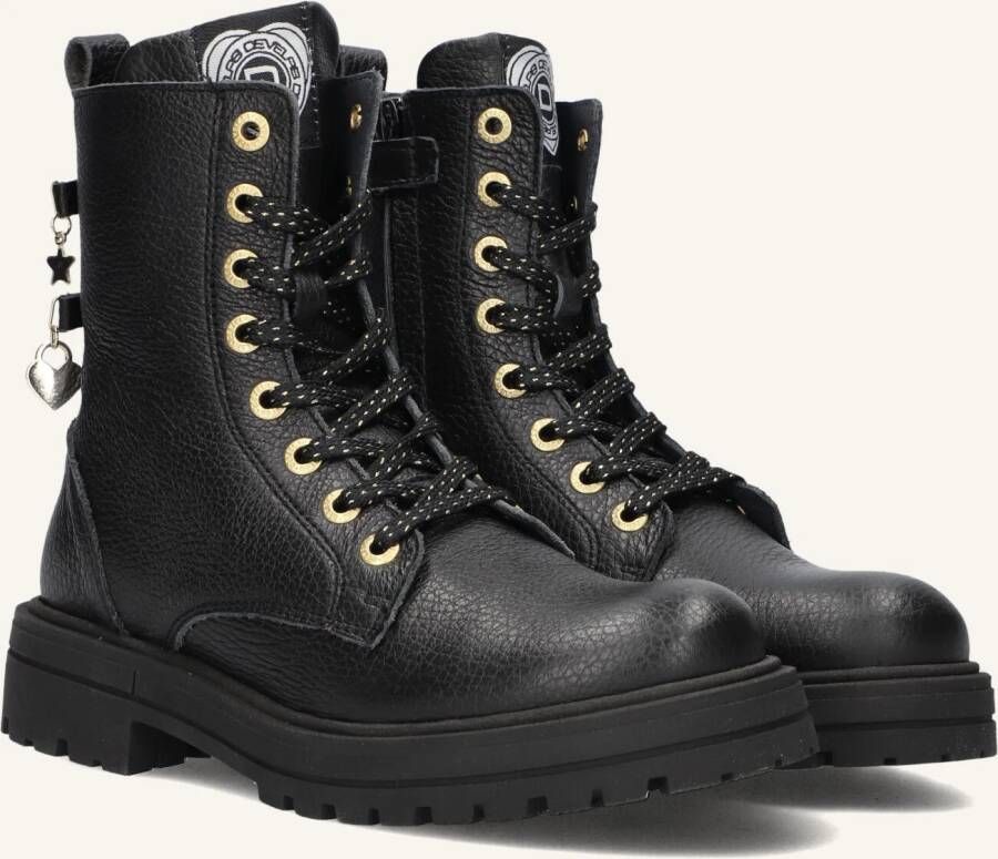 Develab 42968 922 Black Meisjes Veterboots Zwart