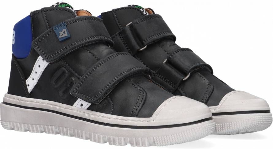 Develab 41927 Hoge sneakers Leren Sneaker Jongens Kids Zwart