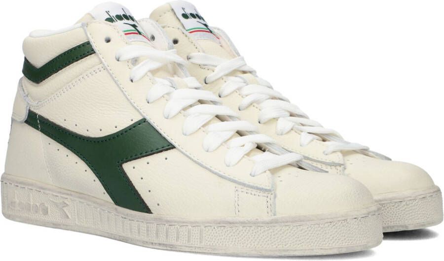 Retro Sneaker Game High Waxed Hoge sneakers Leren Sneaker Groen