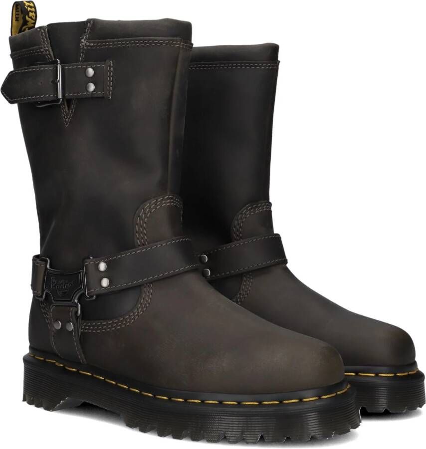 Dr. Martens Anistone Hi Grijze Bikerlaarzen Vrouwen Gray Dames