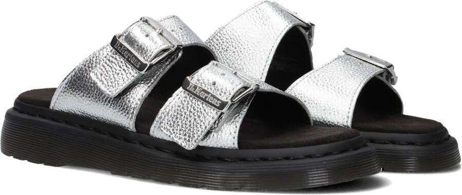 Dr. Martens Josef leren slippers Silver metallic tumble