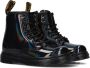 Dr. Martens 1460 T leren veterboots zwart rainbow Meisjes Leer Effen 23 - Thumbnail 1